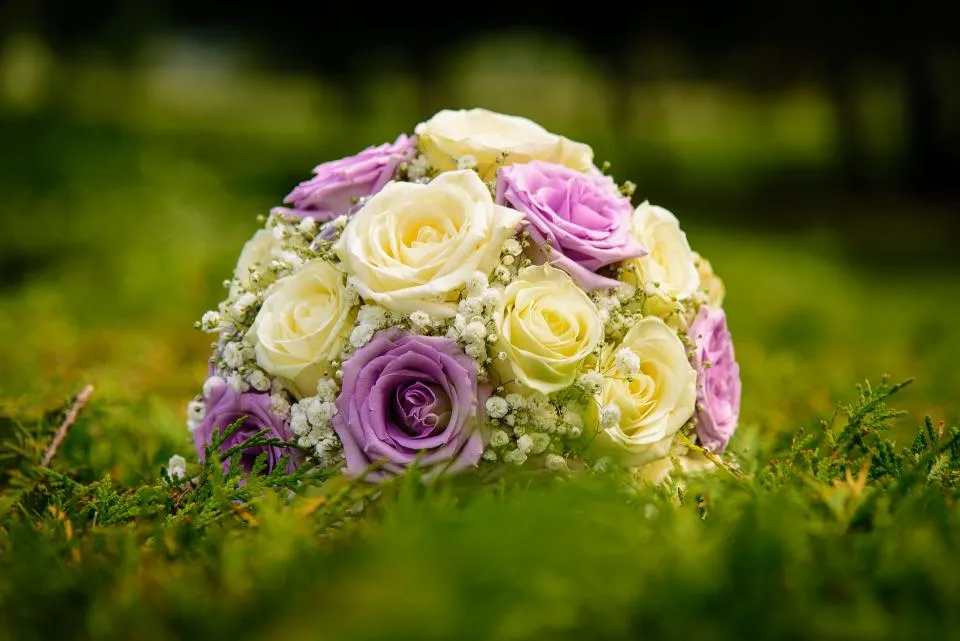 Bouquet de rosas pastel